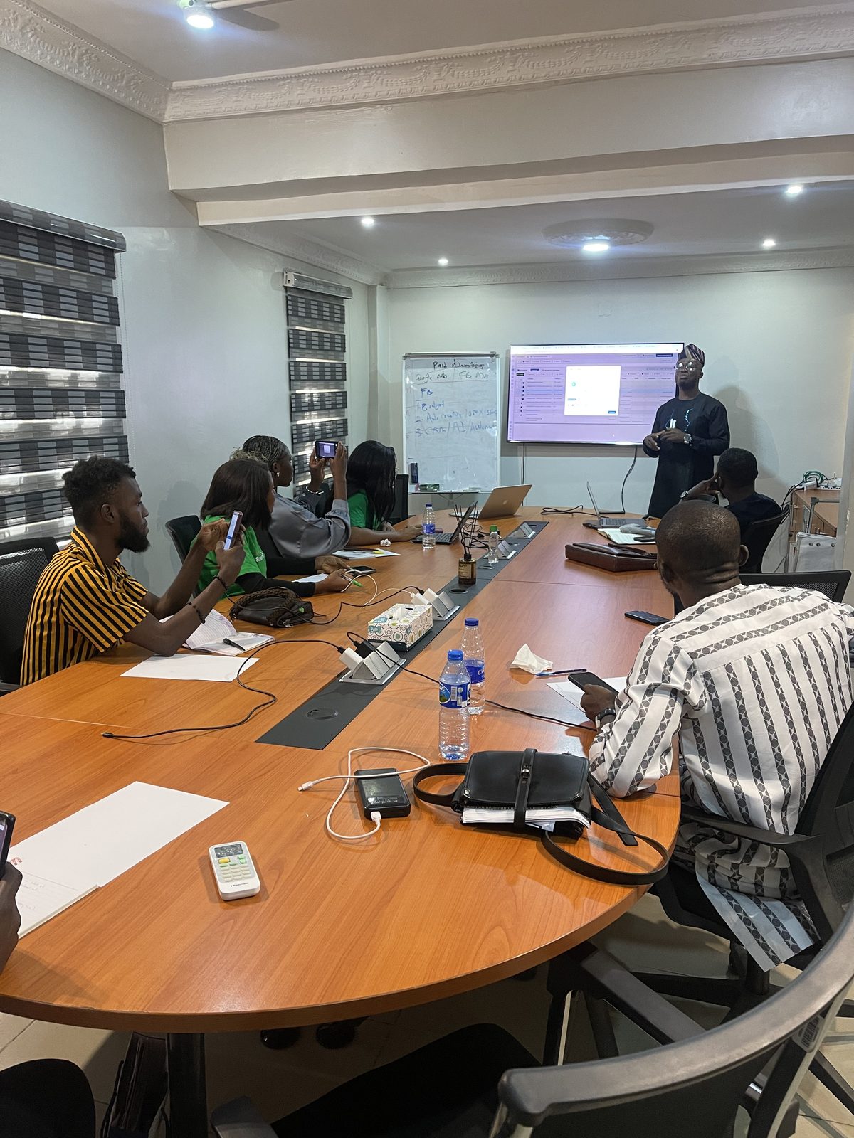 Digital marketing training session on Google Ads, Meta Ads and AI content workflows in progress